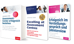 2 x Assessment-Center-Buch und 1 x Interview-Buch